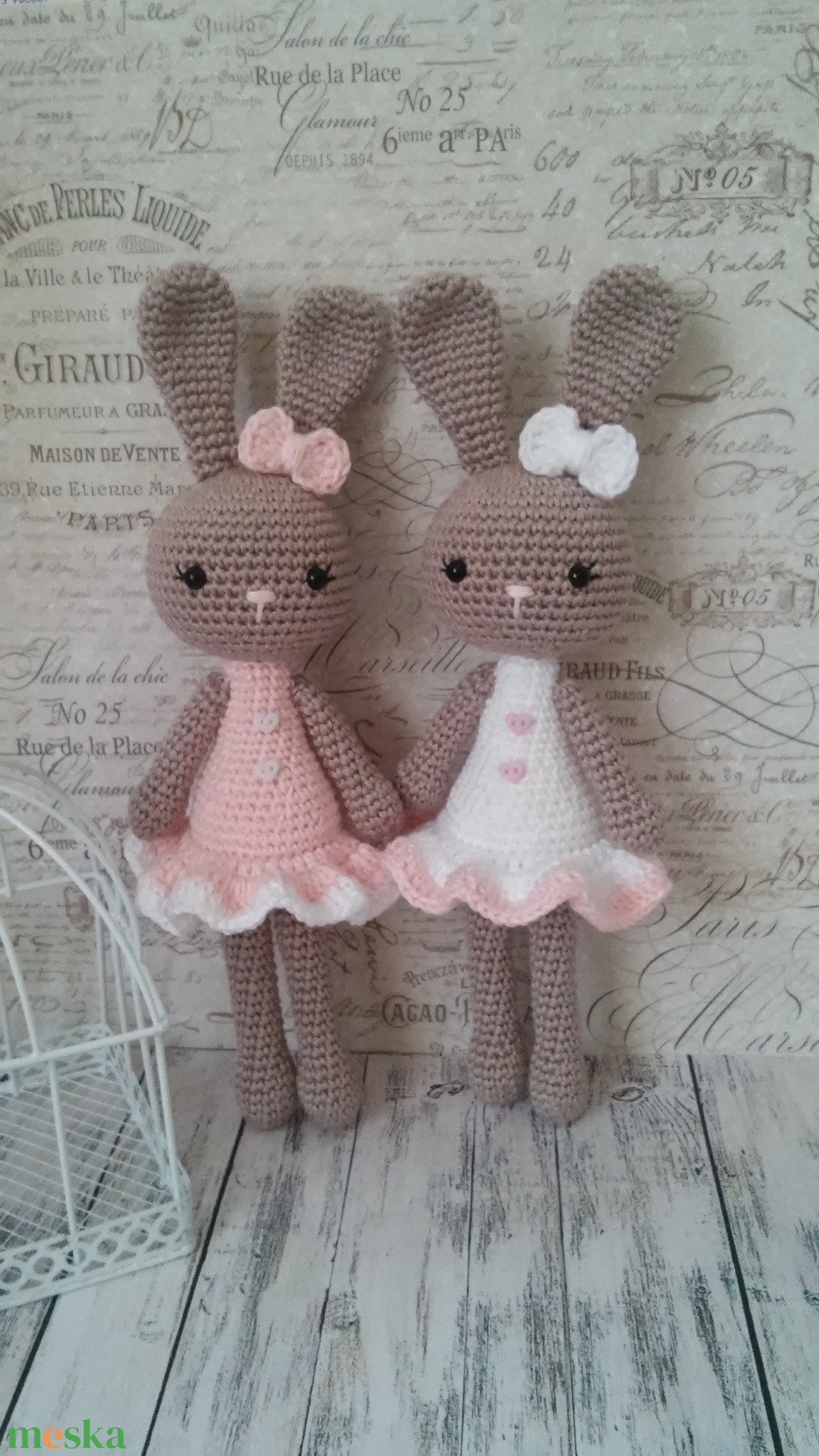 Nyuszi lány horgolt nyuszi figura taupe-rózsaszín (BA03) - játék & sport - plüssállat & játékfigura - nyuszi - Meska.hu Nyuszi lány horgolt nyuszi figura taupe-rózsaszín (BA03) - játék & sport - plüssállat & játékfigura - nyuszi - Meska.hu