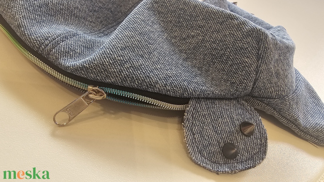 Kék farmerből készült teddybag - táska & tok - variálható táska - Meska.hu