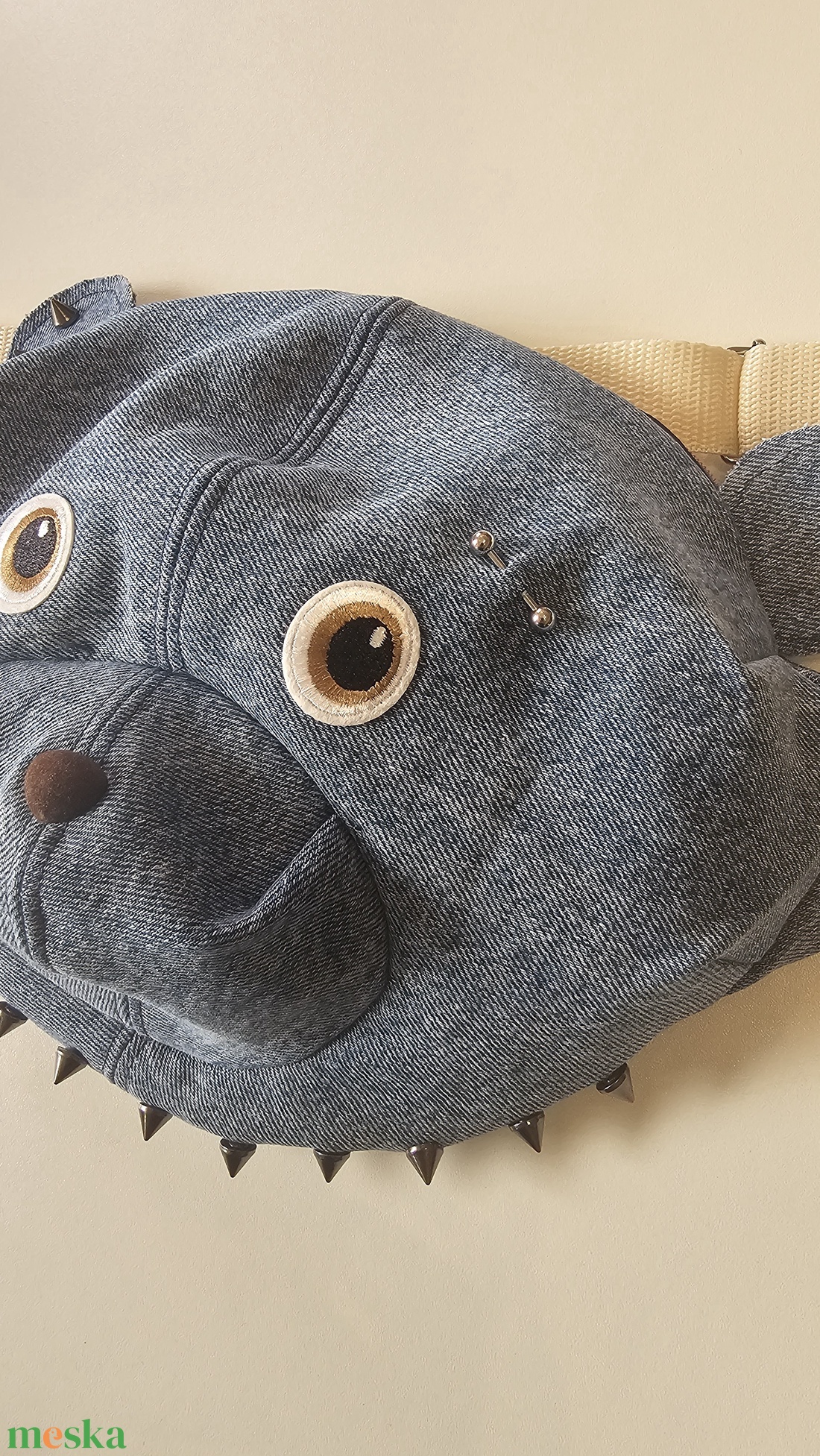 Kék farmerből készült teddybag - táska & tok - variálható táska - Meska.hu