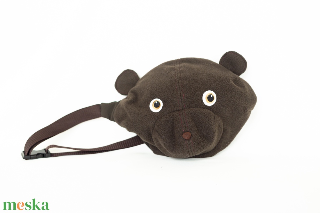 Barna softshell teddybag - táska & tok - övtáska - Meska.hu