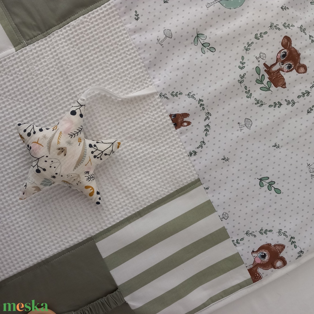 Őzikés fejlesztő játszószőnyeg - baba - mama - baba játékok - játszószőnyeg - Meska.hu