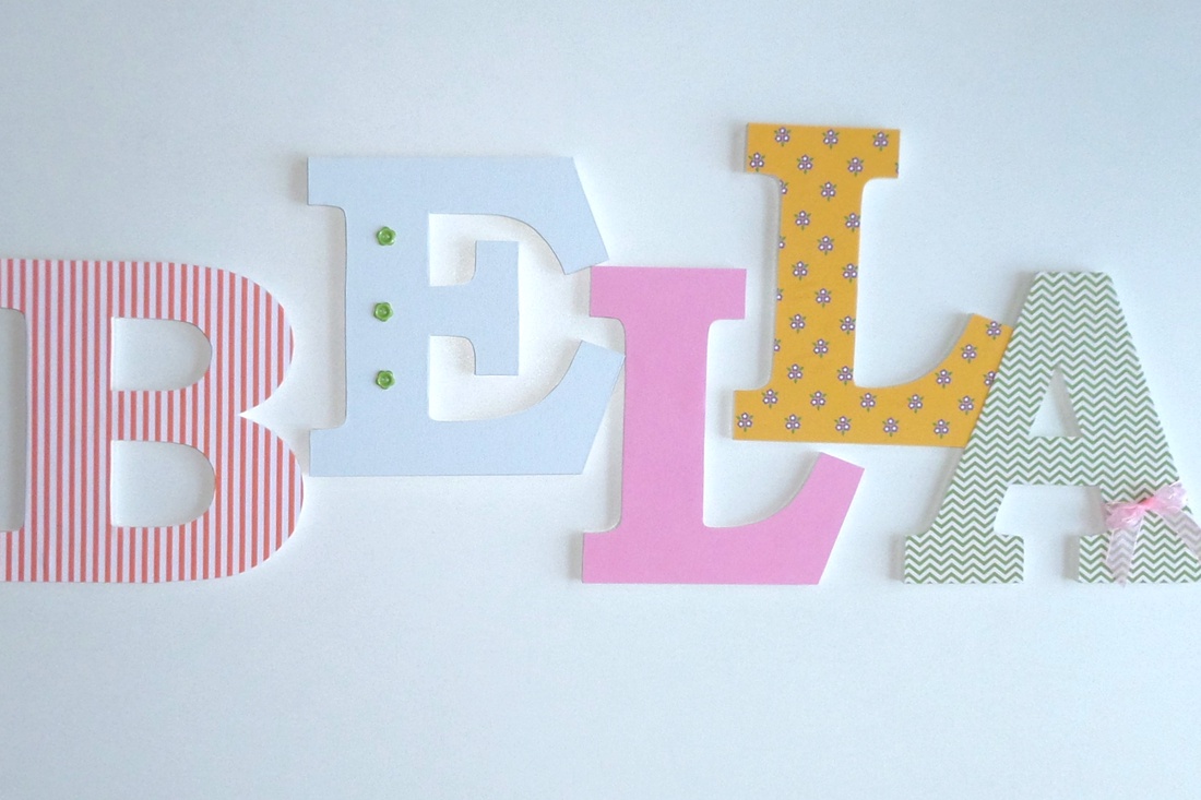 BELLA 20 cm-es betűk babaszobába - - Meska.hu BELLA 20 cm-es betűk babaszobába - - Meska.hu