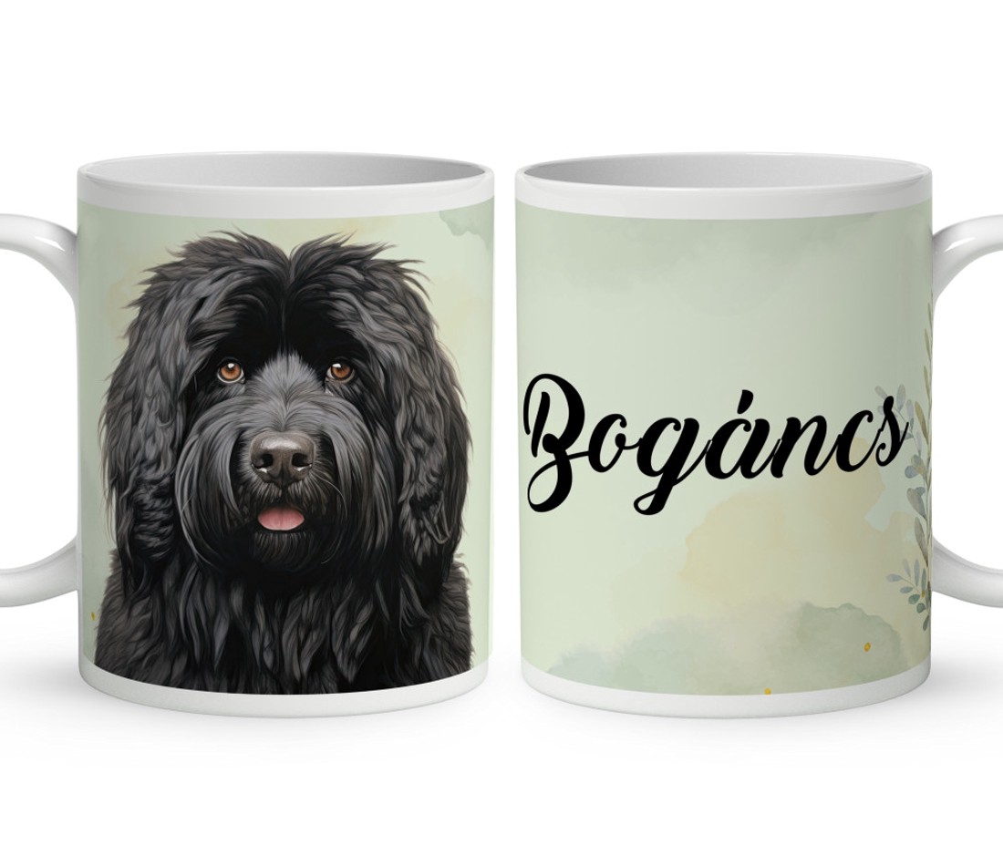 Névvel kérhető - Fekete puli portré mintás bögre - otthon & életmód - konyhafelszerelés, tálalás - tálalás - bögre & csésze - Meska.hu