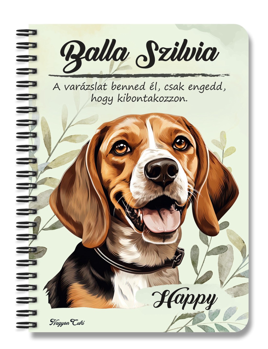 Személyre szabható - Beagle portré mintás A5-ös füzet - otthon & életmód - papír, írószer - jegyzetfüzet & napló - Meska.hu