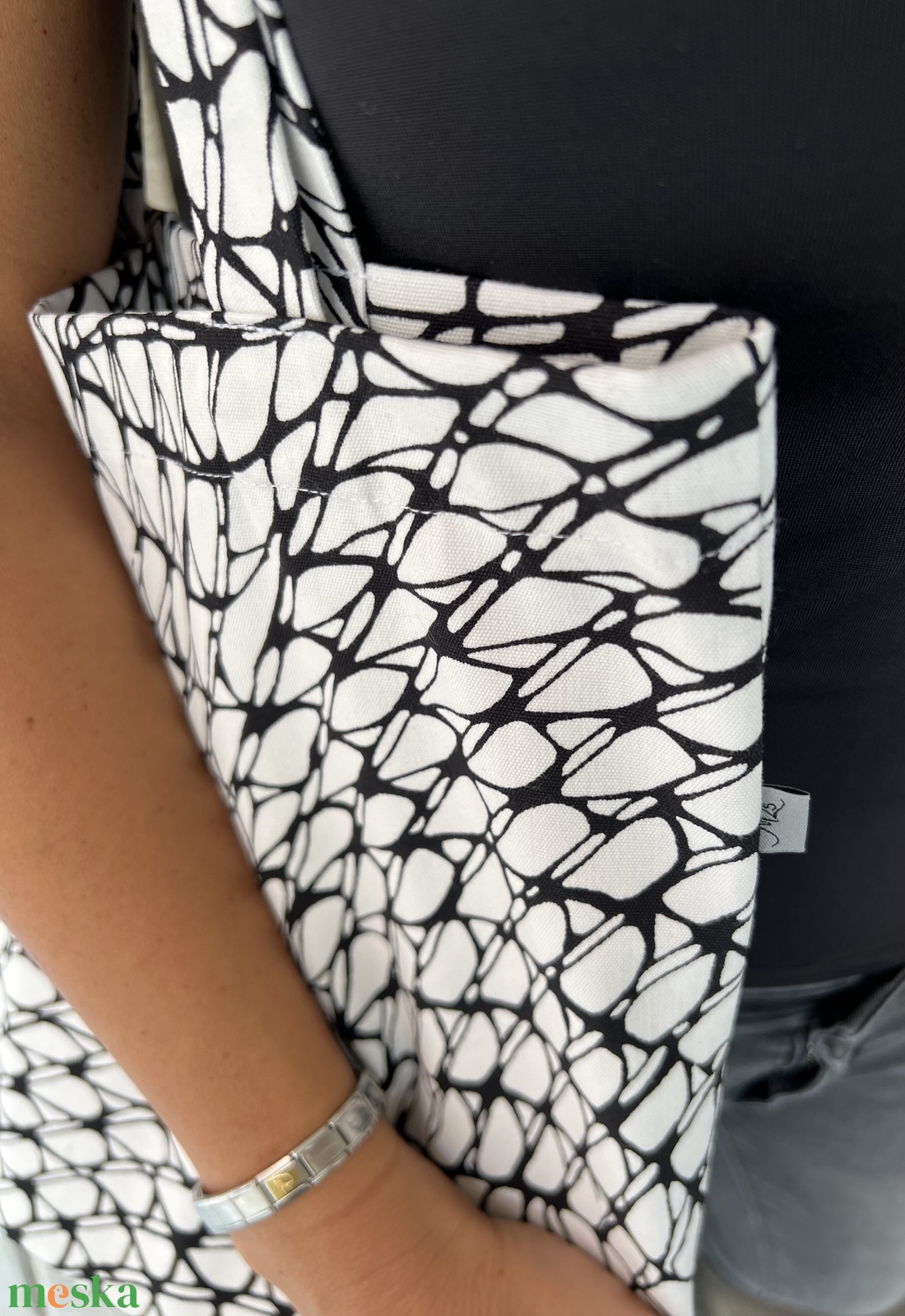 Pamutvászon szatyor - táska & tok - kézitáska & válltáska - tarisznya - Meska.hu