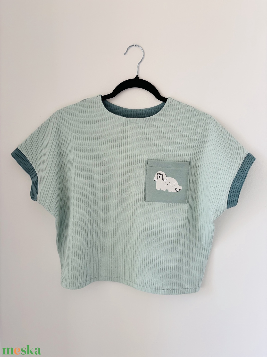 Női póló kutyás zsebbel - ruha & divat - női ruha - póló, felső - Meska.hu