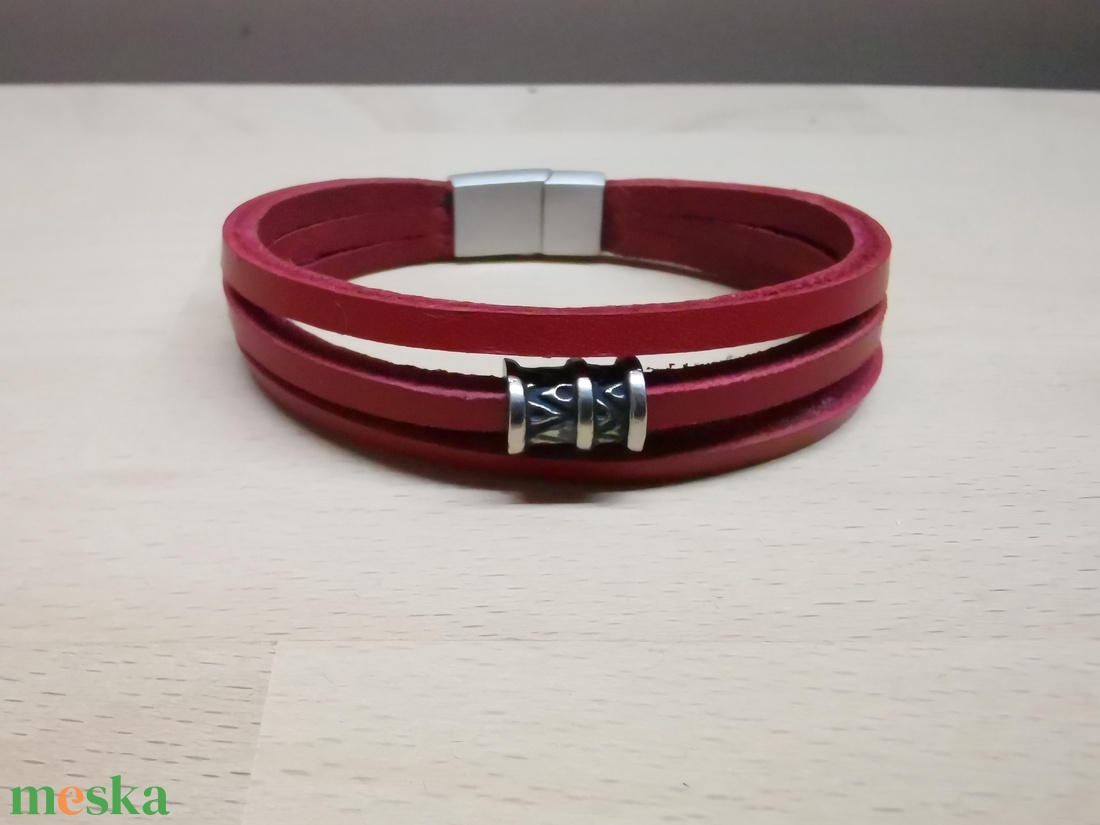 Növényi cserzésű bőr karkötő. - esküvő - ékszer - karkötő & csuklódísz - Meska.hu