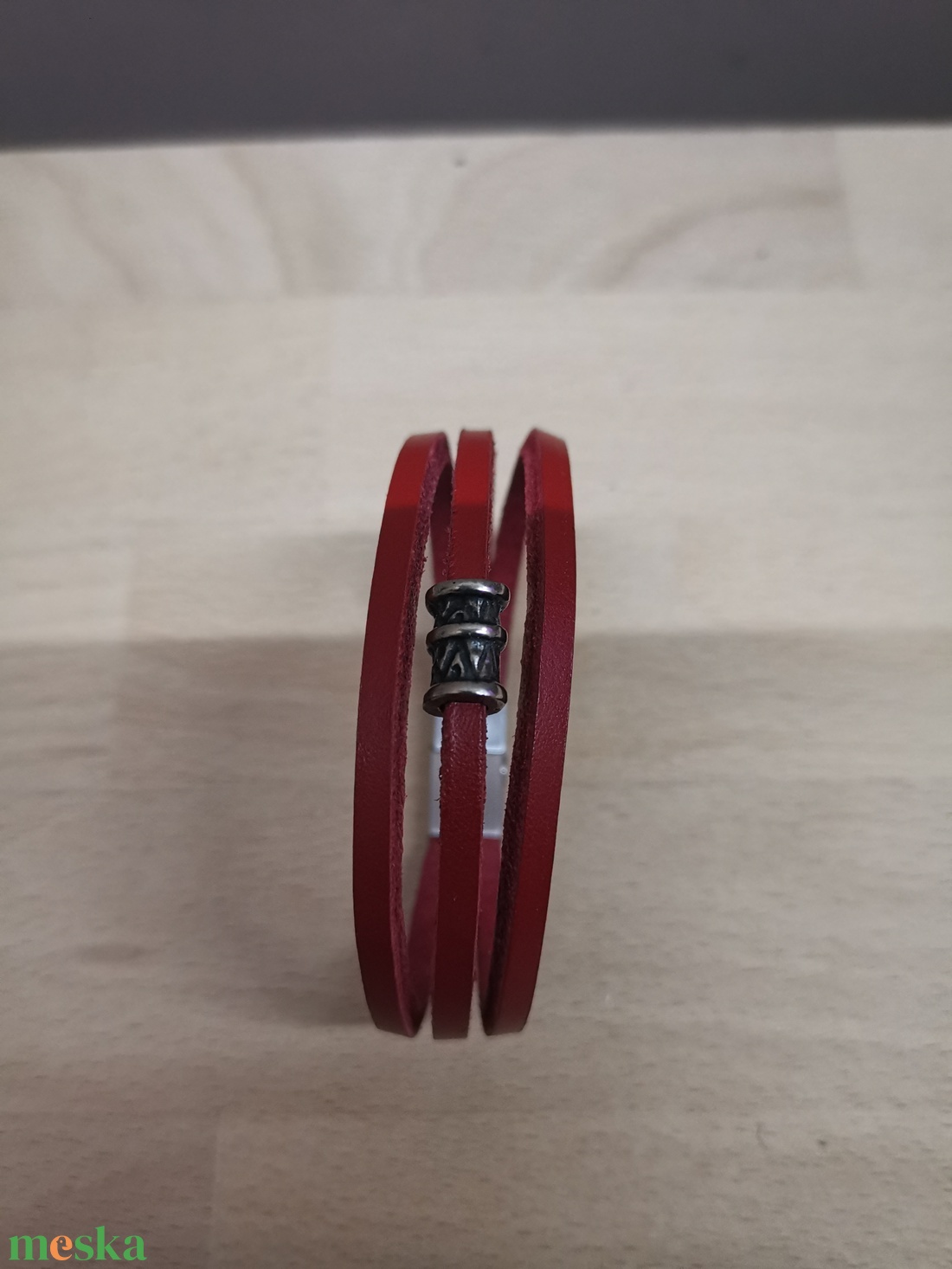 Növényi cserzésű bőr karkötő. - esküvő - ékszer - karkötő & csuklódísz - Meska.hu