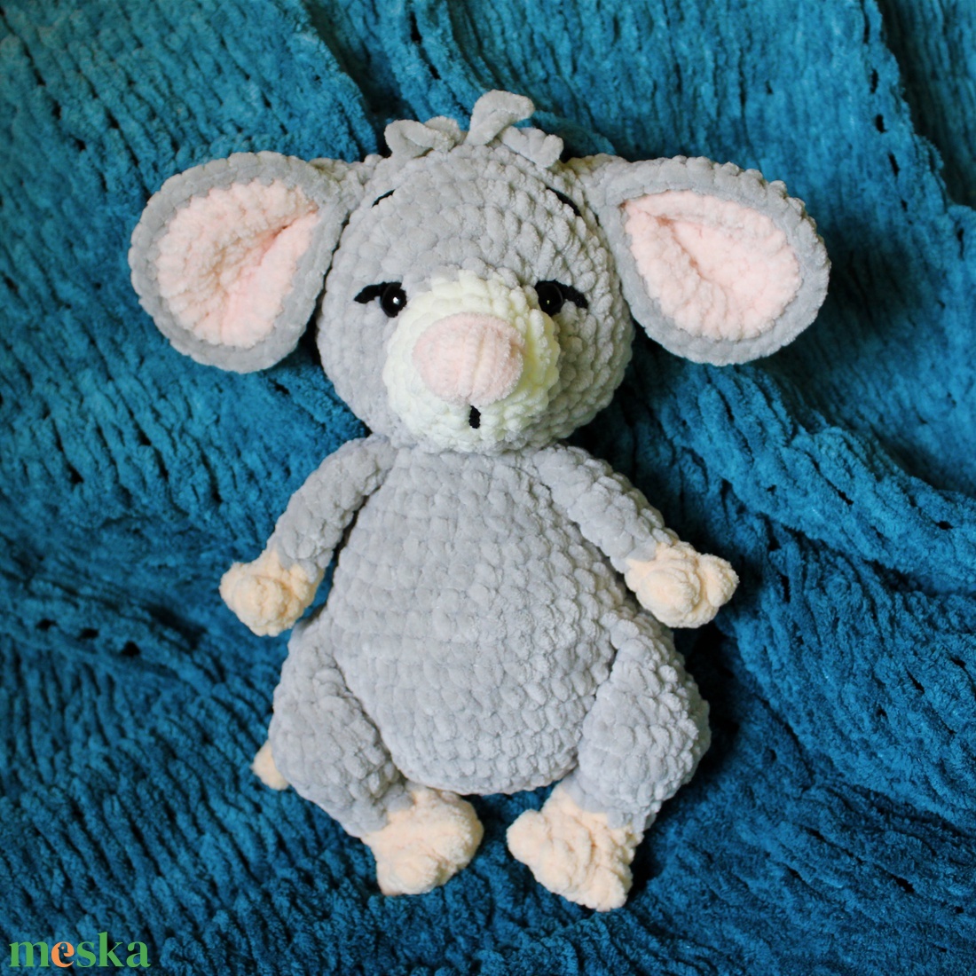 Horgolt egér plüss - játék & sport - plüssállat & játékfigura - egér - Meska.hu