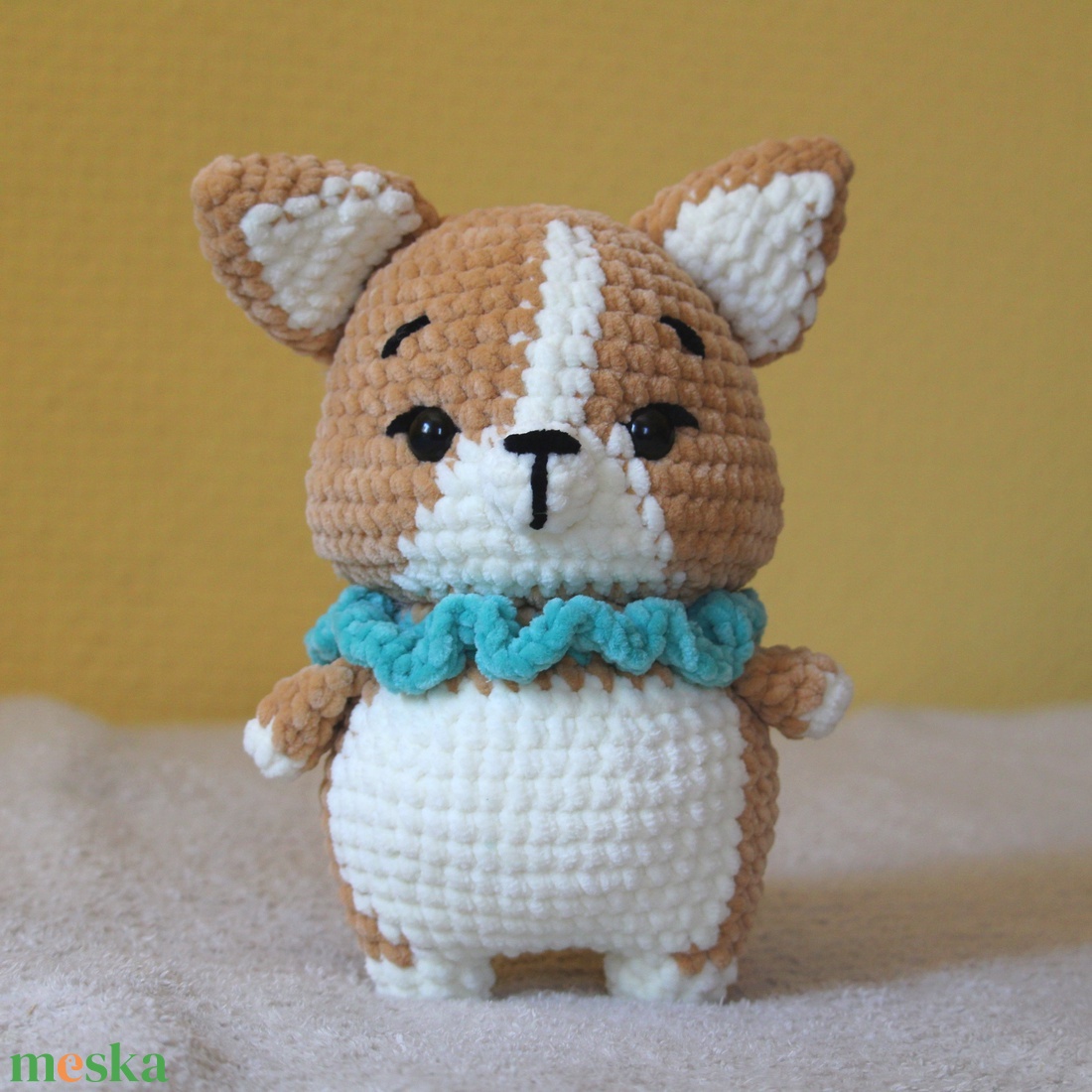 Horgolt corgi plüss  - játék & sport - plüssállat & játékfigura - kutya - Meska.hu