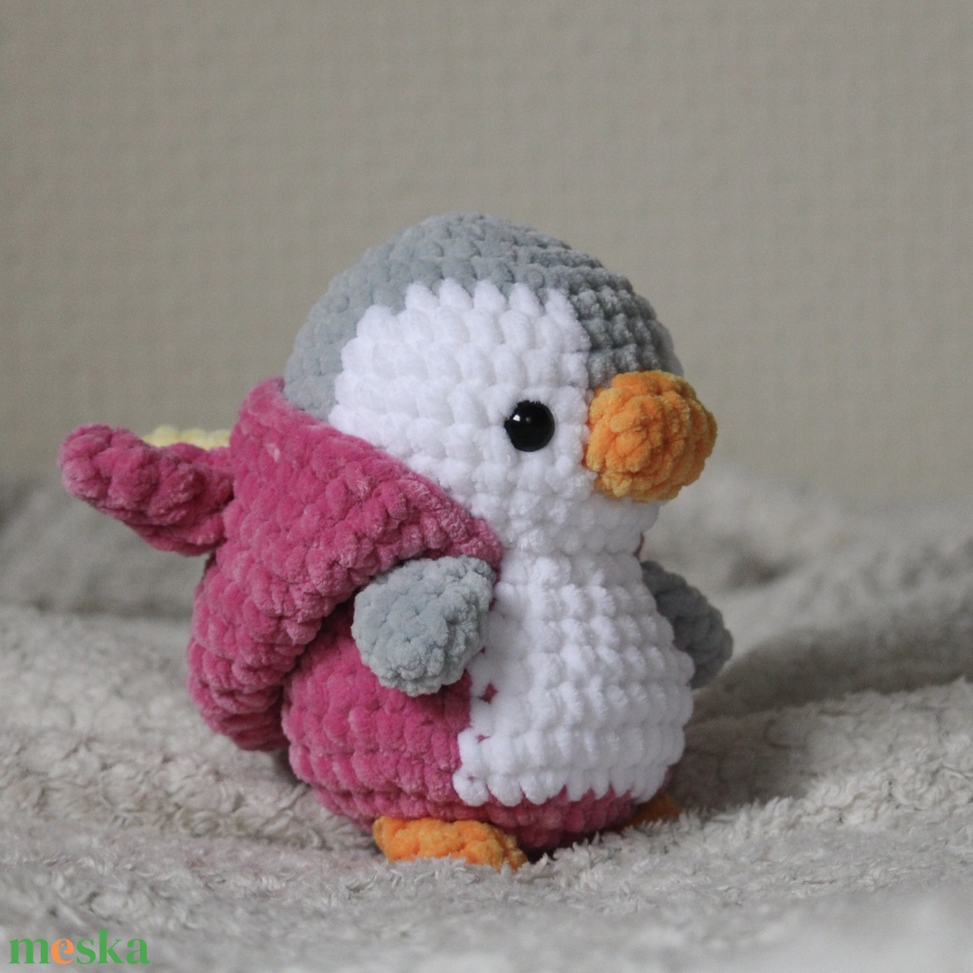 Horgolt pingvin plüss, egyszarvú jelmezben - játék & sport - plüssállat & játékfigura - más figura - Meska.hu