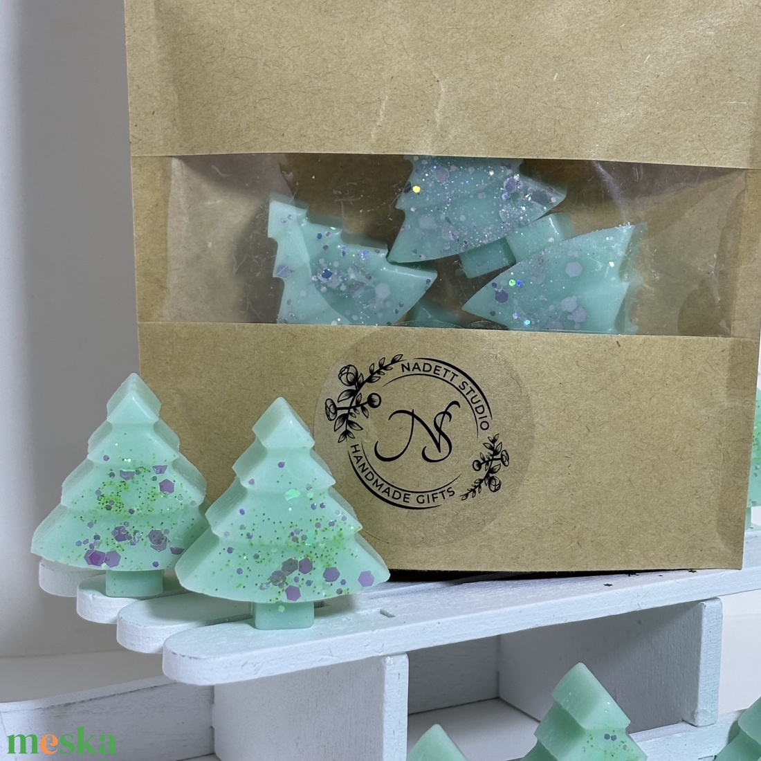 Téli Fenyves  Mini Karácsonyfa Illatviasz Szett  - otthon & életmód - gyertya, illat, aroma - illatviasz - Meska.hu