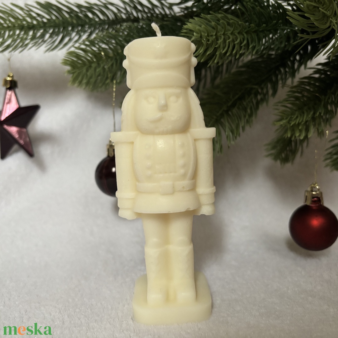 Téli Katona - kézműves diótörő gyertya - karácsony - karácsonyi lakásdekoráció - karácsonyi illatgyertya, mécses - Meska.hu