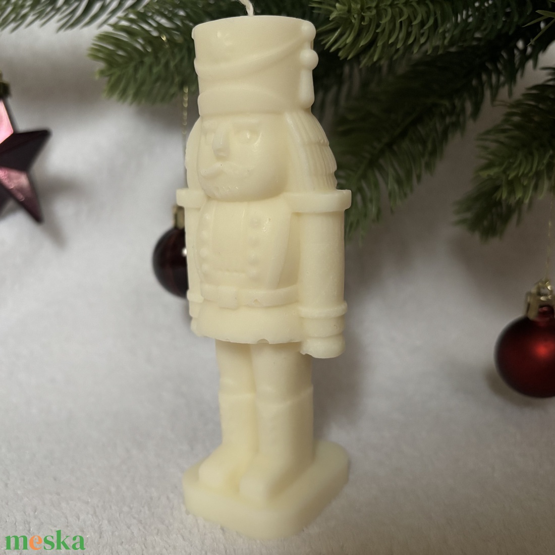 Téli Katona - kézműves diótörő gyertya - karácsony - karácsonyi lakásdekoráció - karácsonyi illatgyertya, mécses - Meska.hu