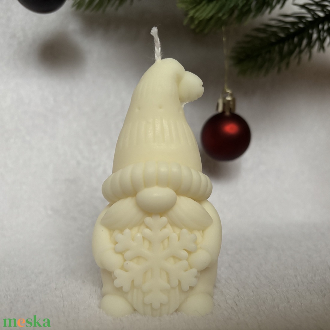 Apró Erdőlakó - kézműves manó gyertya - karácsony - karácsonyi lakásdekoráció - karácsonyi illatgyertya, mécses - Meska.hu