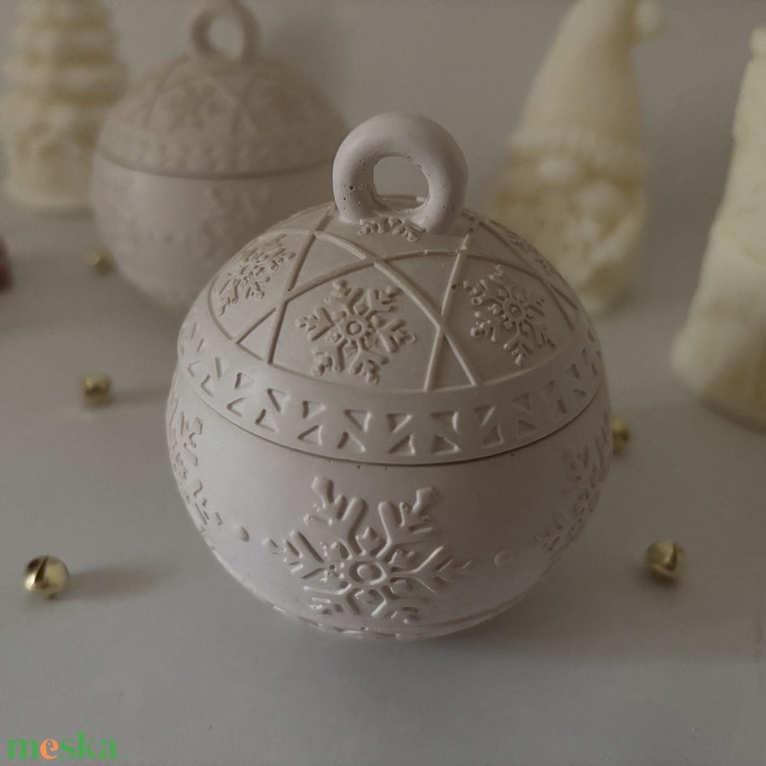 Kézzel készült kerámia tégely  gömb gyertyához / dekor tálként is - otthon & életmód - gyertya, illat, aroma - gyertyatartó - Meska.hu