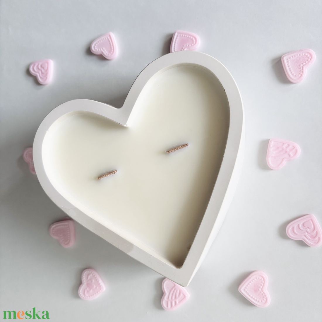 Nagy szív alakú gyertya - otthon & életmód - gyertya, illat, aroma - gyertya - Meska.hu