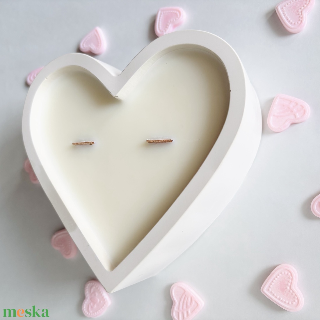 Nagy szív alakú gyertya - otthon & életmód - gyertya, illat, aroma - gyertya - Meska.hu
