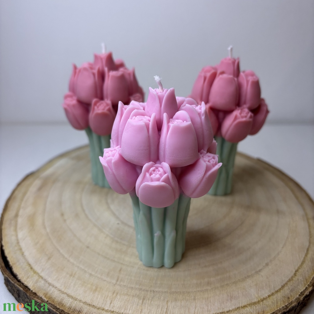 Tulipán csokor gyertya � kézzel készült dekor gyertya - otthon & életmód - gyertya, illat, aroma - gyertya - Meska.hu