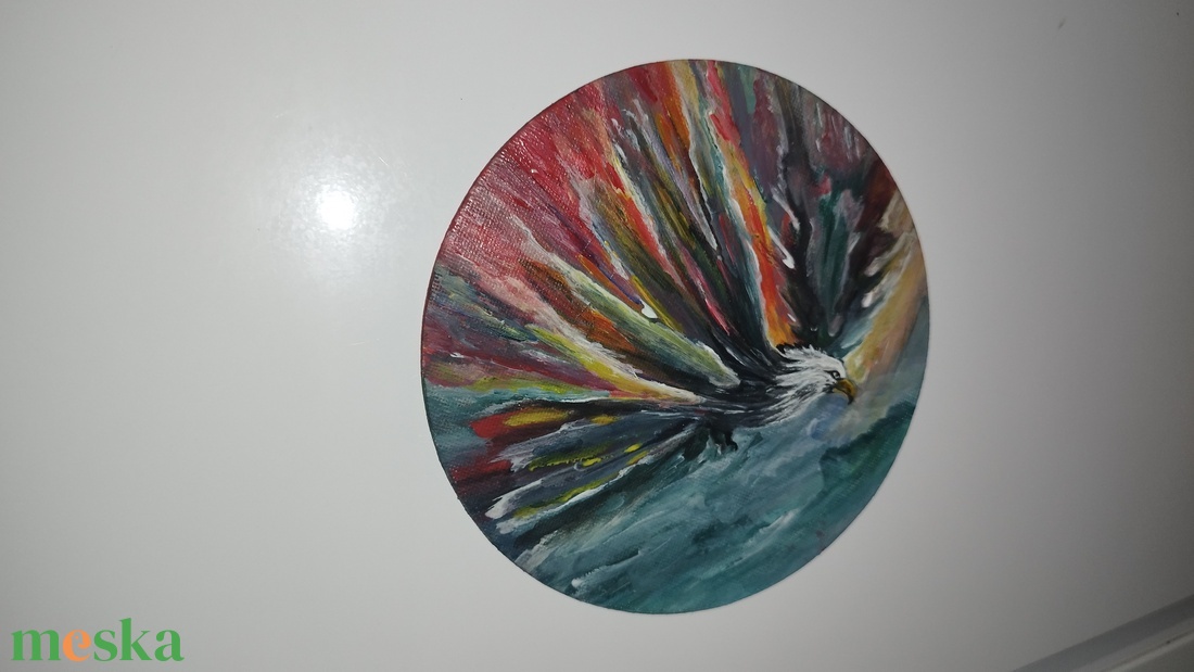 Hűtőmágnes akrilfestmény/A Tiszta Látás és az Az Ősz Lélegzetehüt - művészet - festmény - akril - Meska.hu