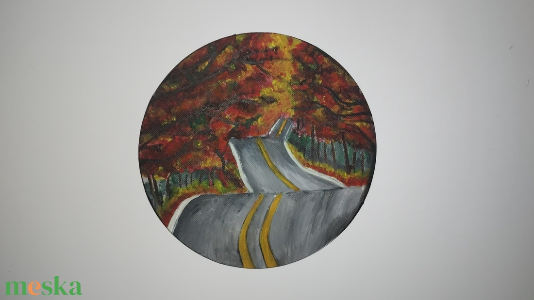 Hűtőmágnes akrilfestmény/A Tiszta Látás és az Az Ősz Lélegzetehüt - művészet - festmény - akril - Meska.hu