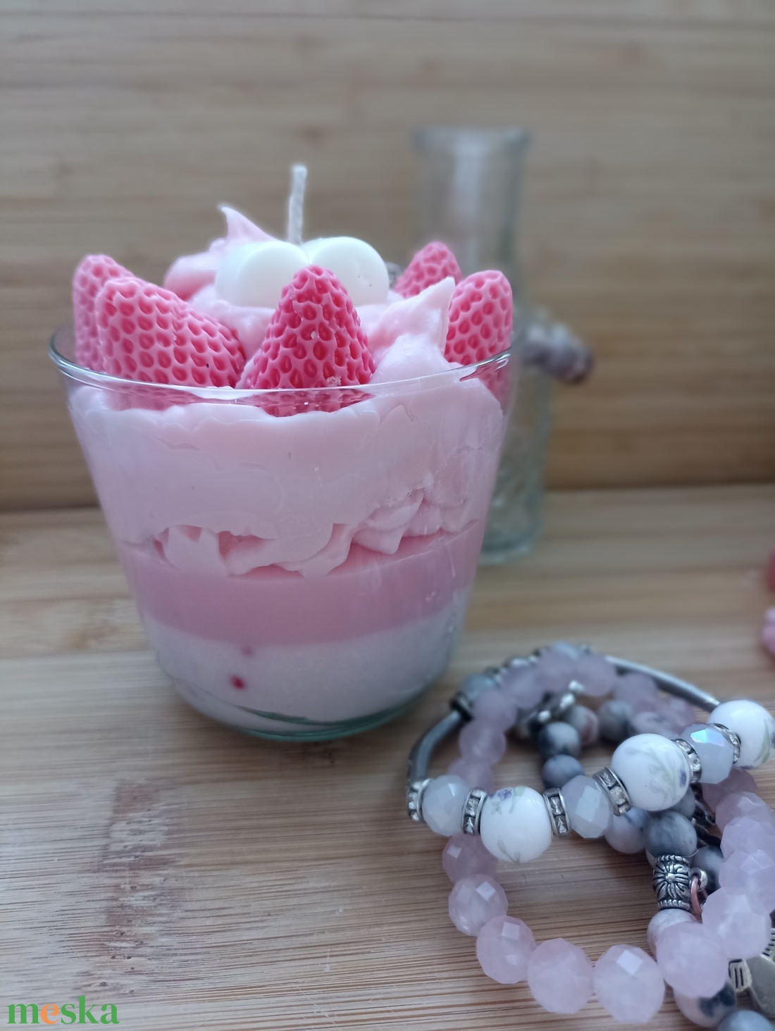 Epres panna cotta gyertya - kellékek & szerszámok - dekorációs kellékek - dekorációs gyertya - Meska.hu Epres panna cotta gyertya - kellékek & szerszámok - dekorációs kellékek - dekorációs gyertya - Meska.hu