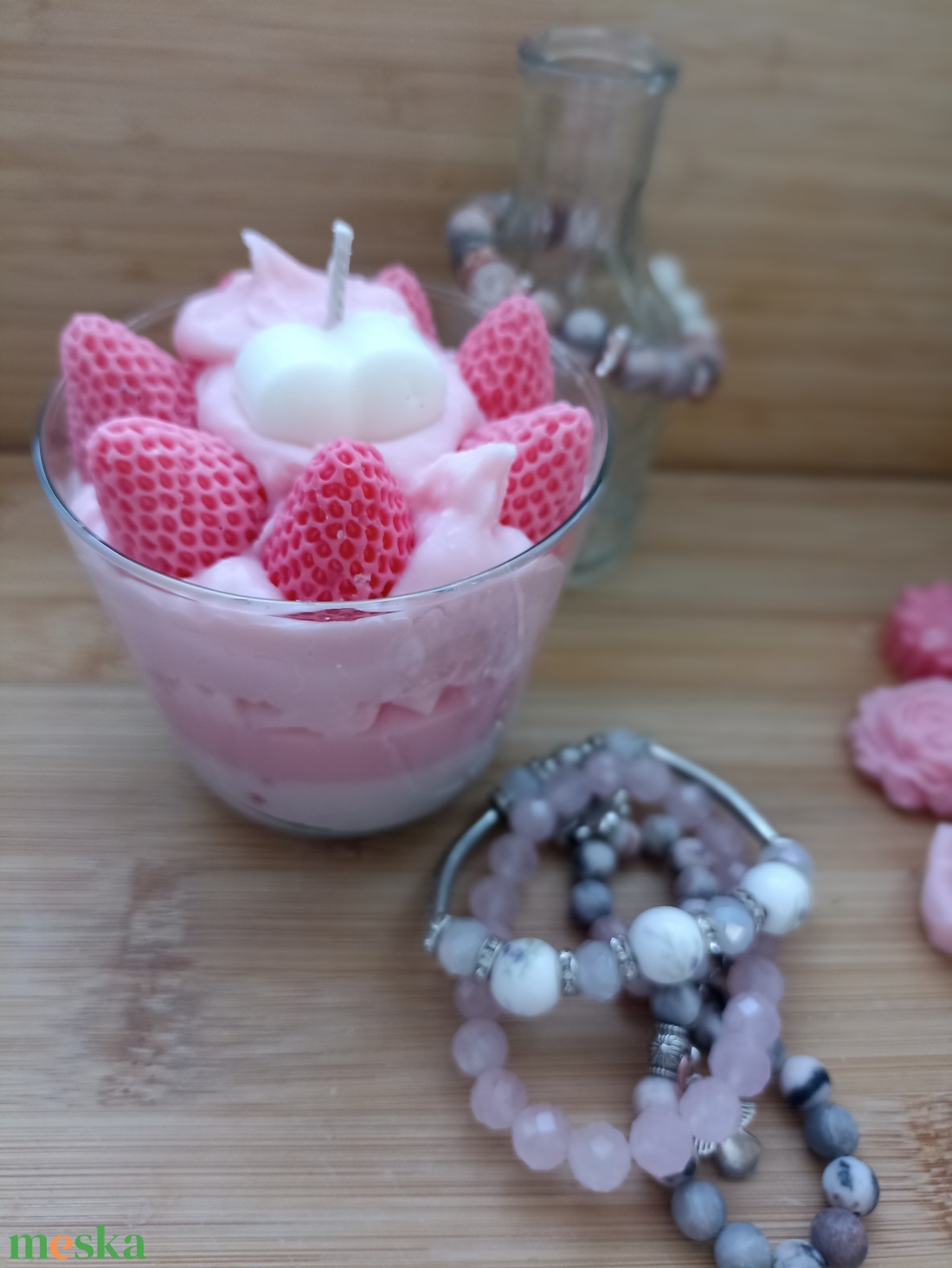 Epres panna cotta gyertya - kellékek & szerszámok - dekorációs kellékek - dekorációs gyertya - Meska.hu Epres panna cotta gyertya - kellékek & szerszámok - dekorációs kellékek - dekorációs gyertya - Meska.hu