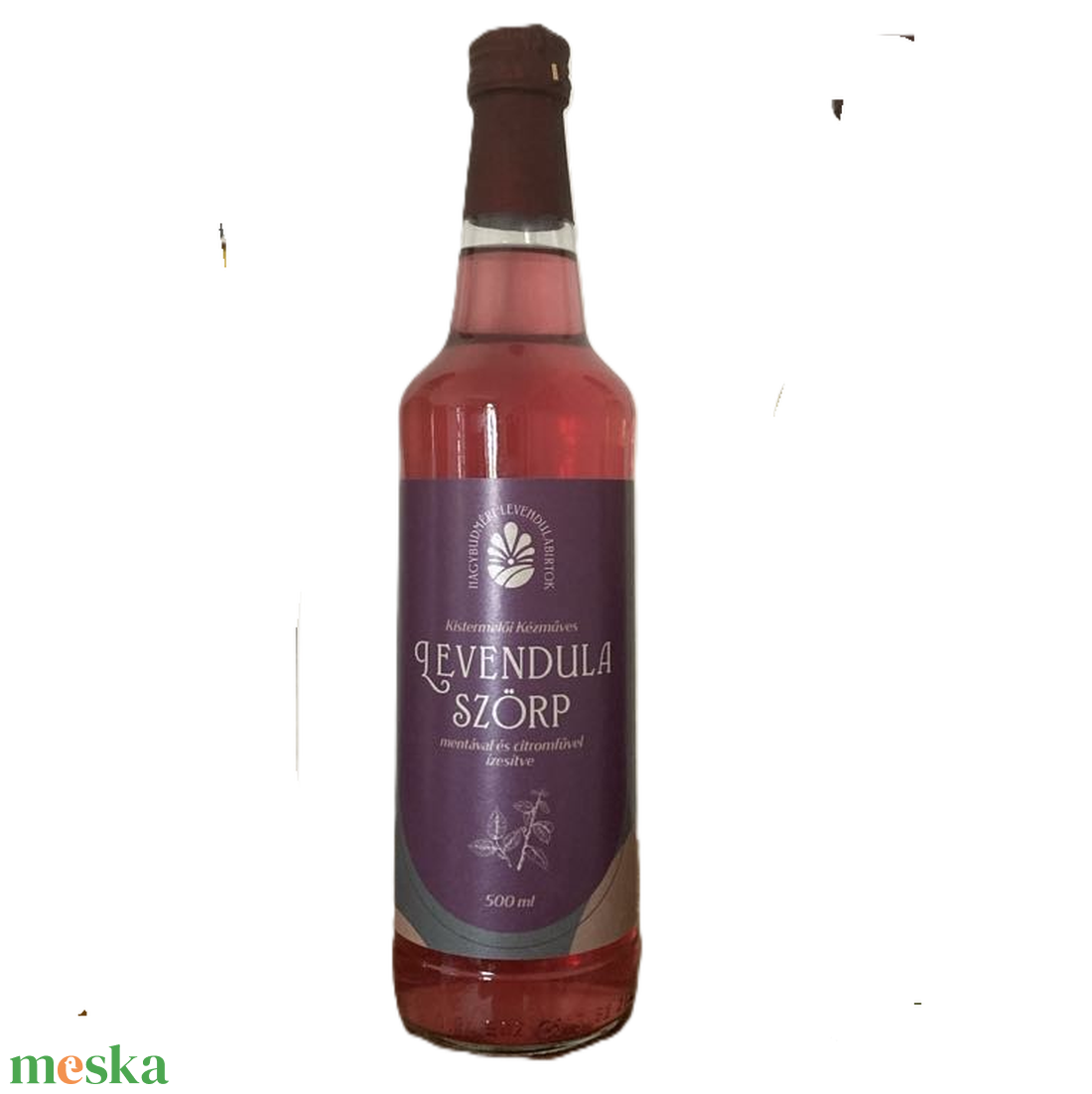 Kistermelői Kézműves Levendula Szörp mentával  és citromfűvel ízesítve   500ml - élelmiszer - szörp - Meska.hu