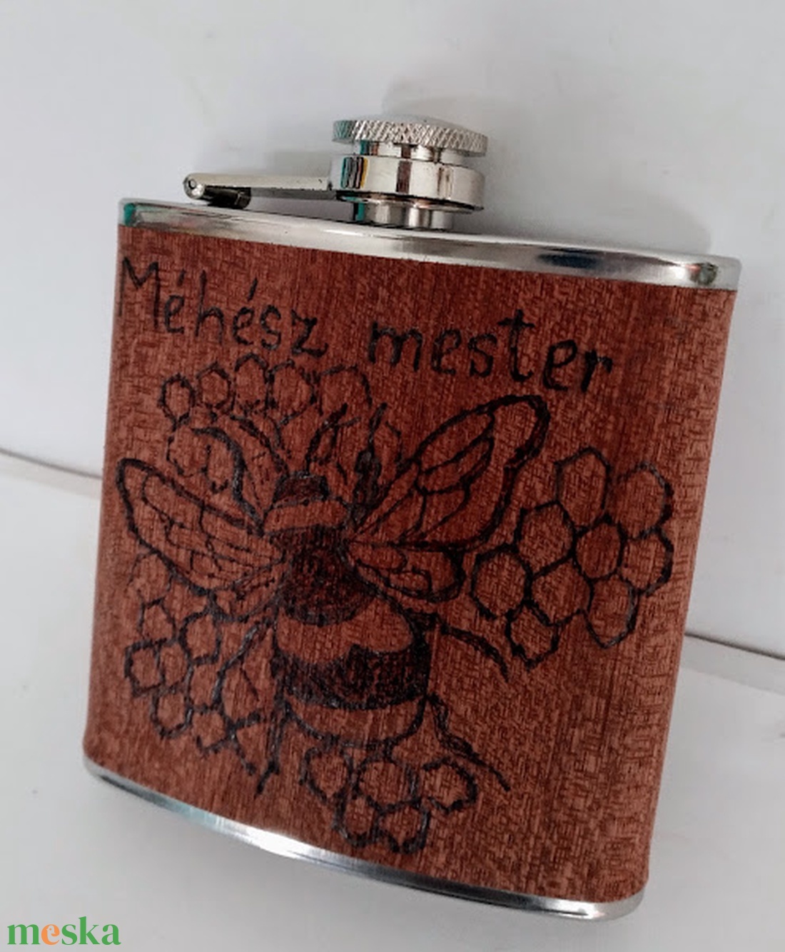 Méhész mester flaska - otthon & életmód - konyhafelszerelés, tálalás - flaska, csatos üveg - Meska.hu