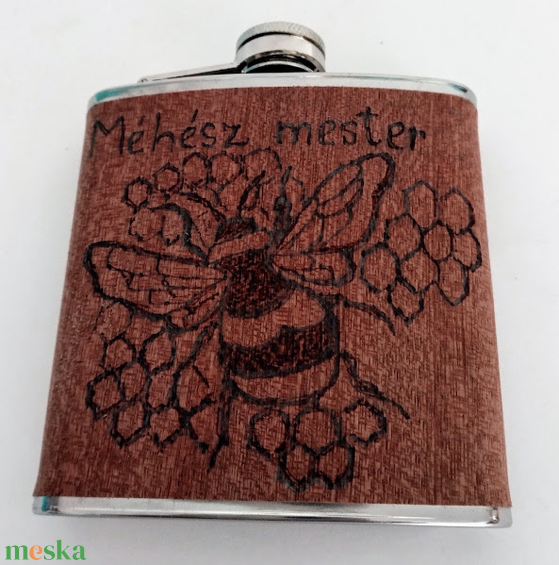 Méhész mester flaska - otthon & életmód - konyhafelszerelés, tálalás - flaska, csatos üveg - Meska.hu