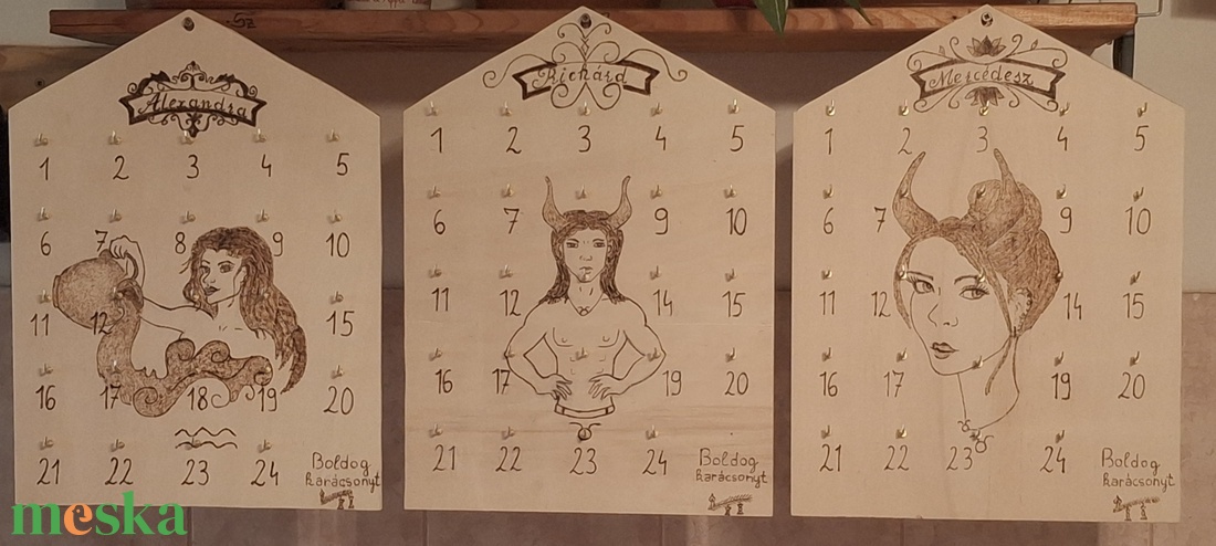 Horoszkópos adventi naptár - karácsony - adventi díszek - adventi naptár - Meska.hu