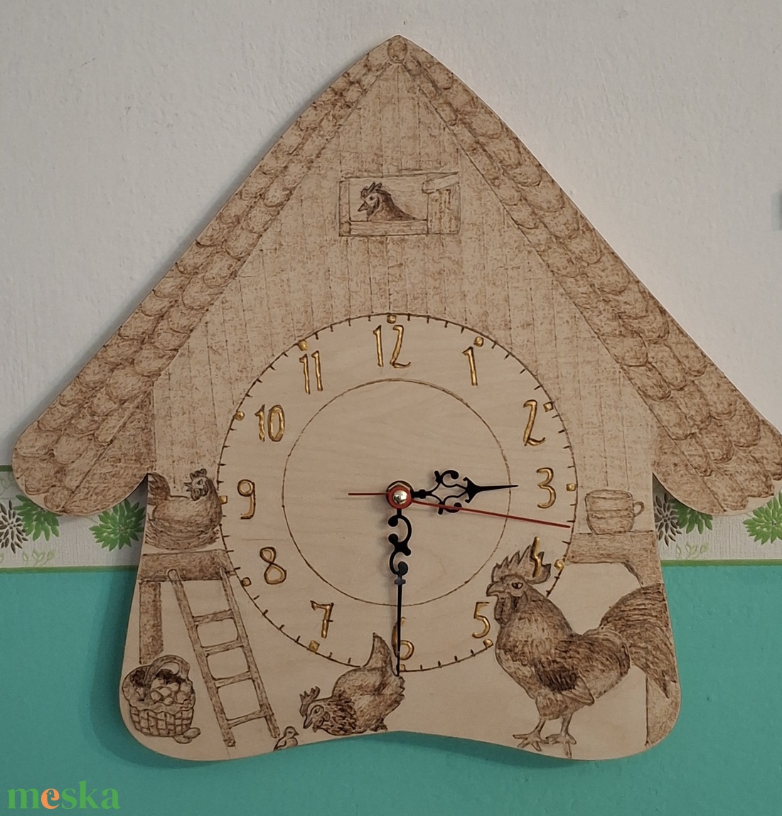 Romantikus falusi óra - otthon & életmód - dekoráció - fali és függő dekoráció - falióra & óra - Meska.hu