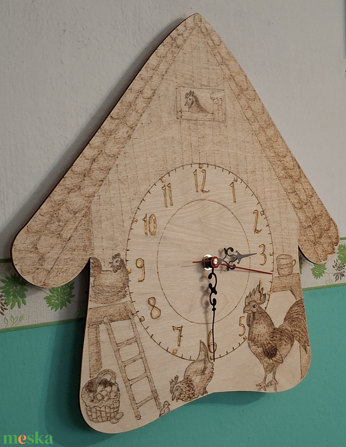 Romantikus falusi óra - otthon & életmód - dekoráció - fali és függő dekoráció - falióra & óra - Meska.hu