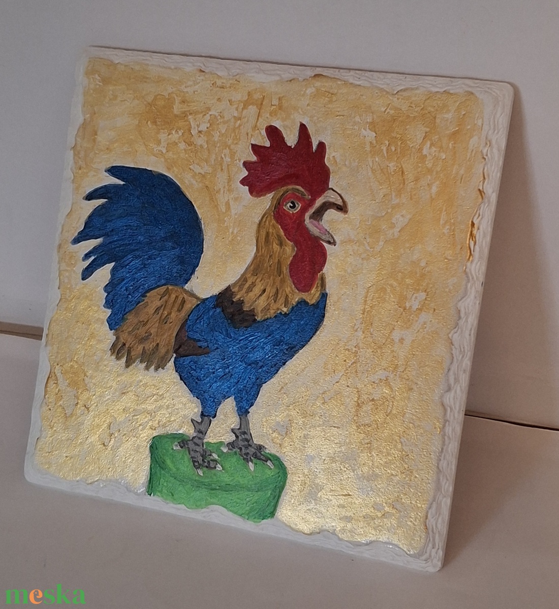 Kakasos edényalátét - otthon & életmód - konyhafelszerelés, tálalás - flaska, csatos üveg - Meska.hu