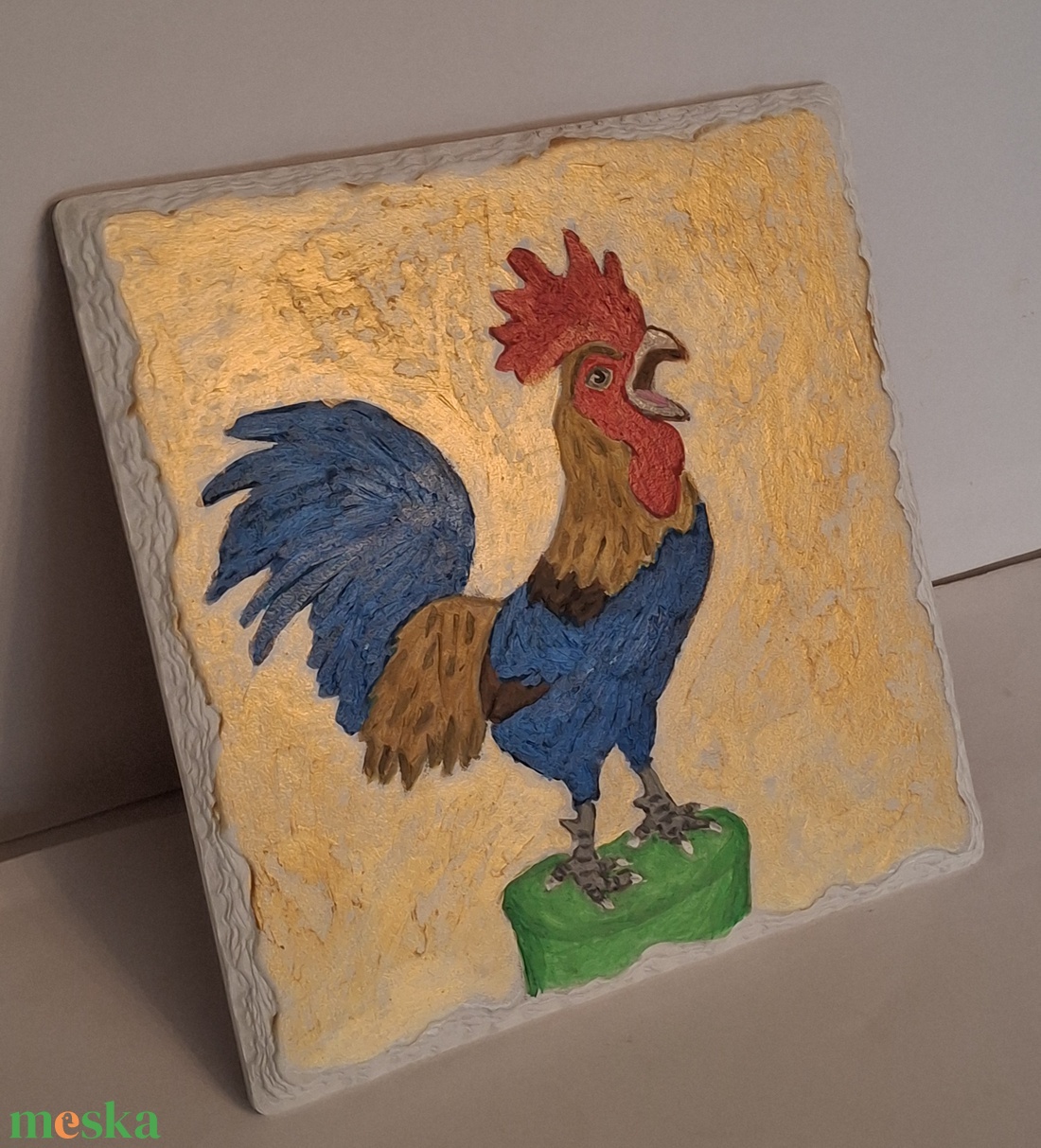 Kakasos edényalátét - otthon & életmód - konyhafelszerelés, tálalás - flaska, csatos üveg - Meska.hu