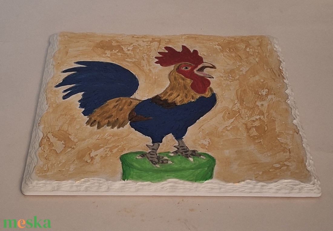 Kakasos edényalátét - otthon & életmód - konyhafelszerelés, tálalás - flaska, csatos üveg - Meska.hu