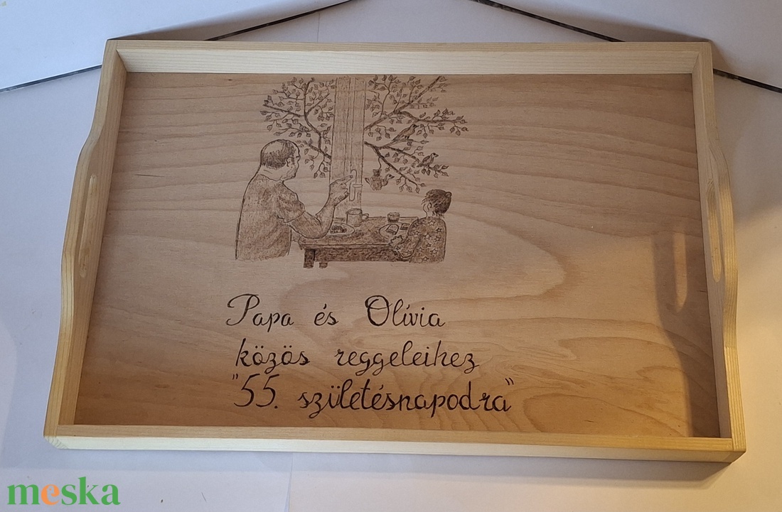 Családi tálca - otthon & életmód - konyhafelszerelés, tálalás - tálalás - tálca - Meska.hu