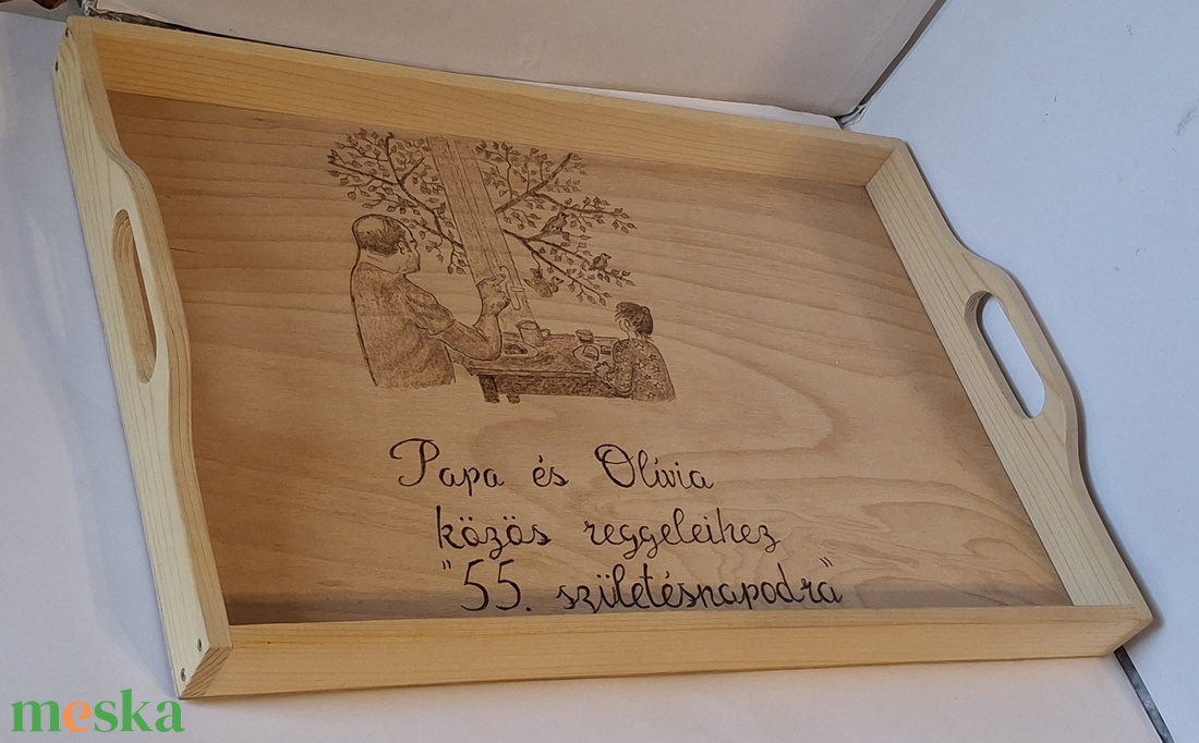 Családi tálca - otthon & életmód - konyhafelszerelés, tálalás - tálalás - tálca - Meska.hu