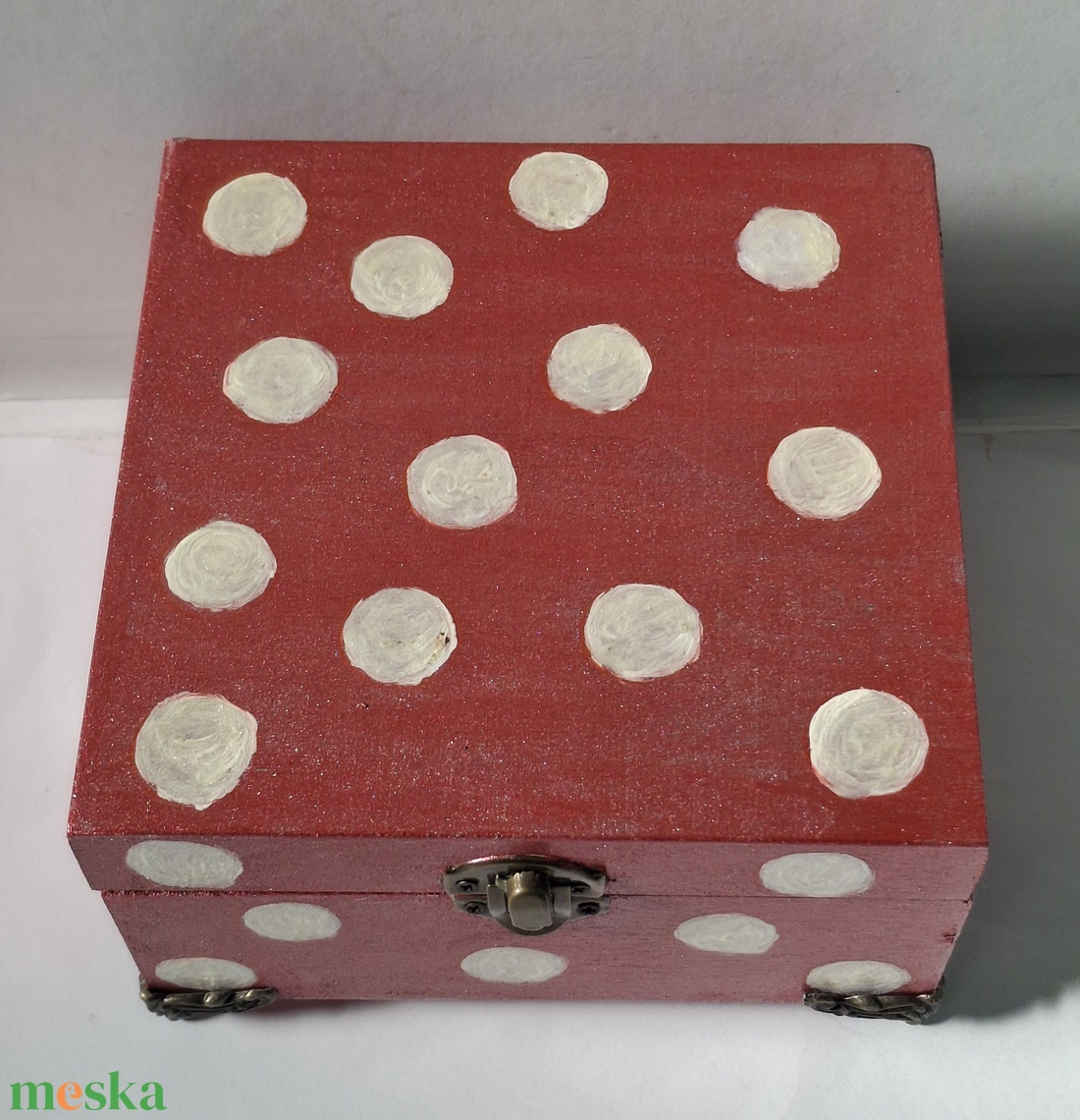 Pöttyös ékszer doboz - ékszer - ékszertartó - ékszerdoboz - Meska.hu