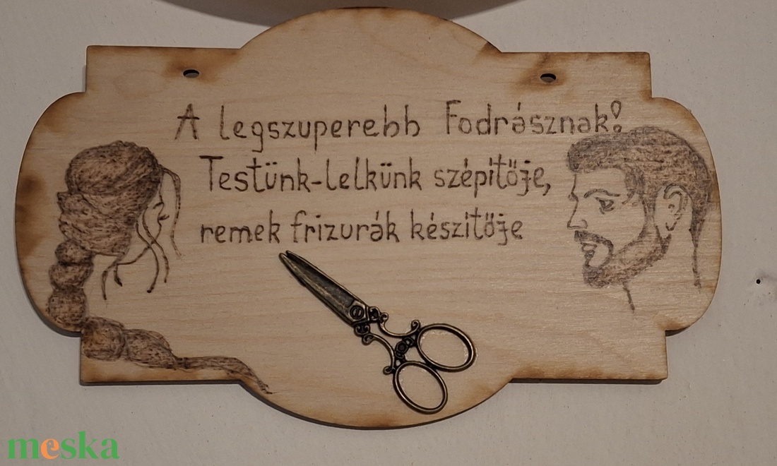 Ajándék a legszuperebb fodrásznak - otthon & életmód - dekoráció - kép & falikép - táblakép - Meska.hu