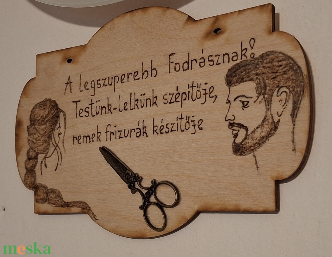 Ajándék a legszuperebb fodrásznak - otthon & életmód - dekoráció - kép & falikép - táblakép - Meska.hu
