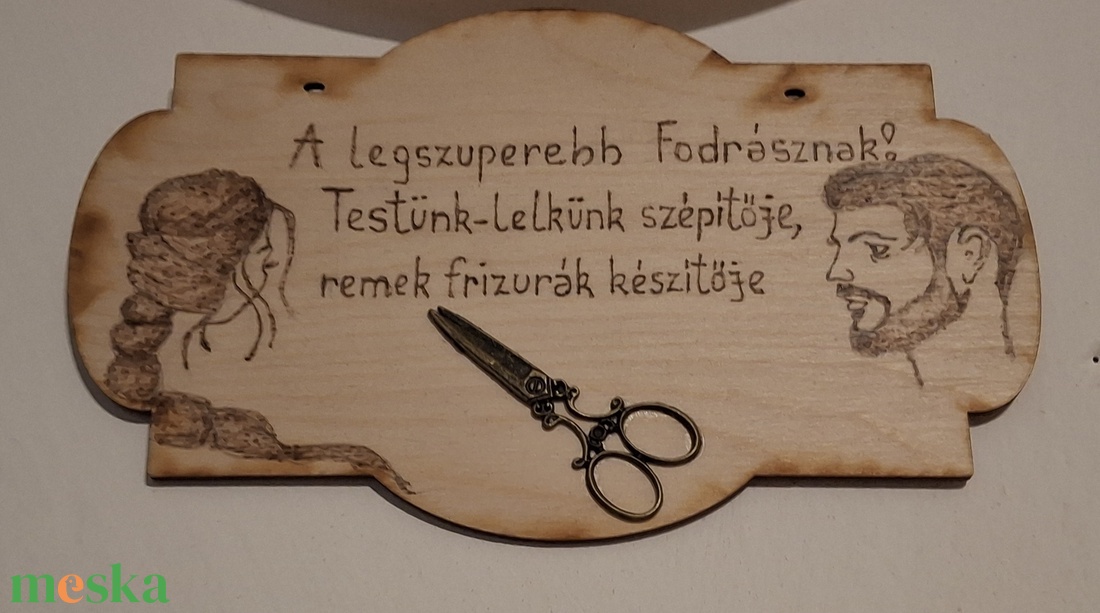 Ajándék a legszuperebb fodrásznak - otthon & életmód - dekoráció - kép & falikép - táblakép - Meska.hu