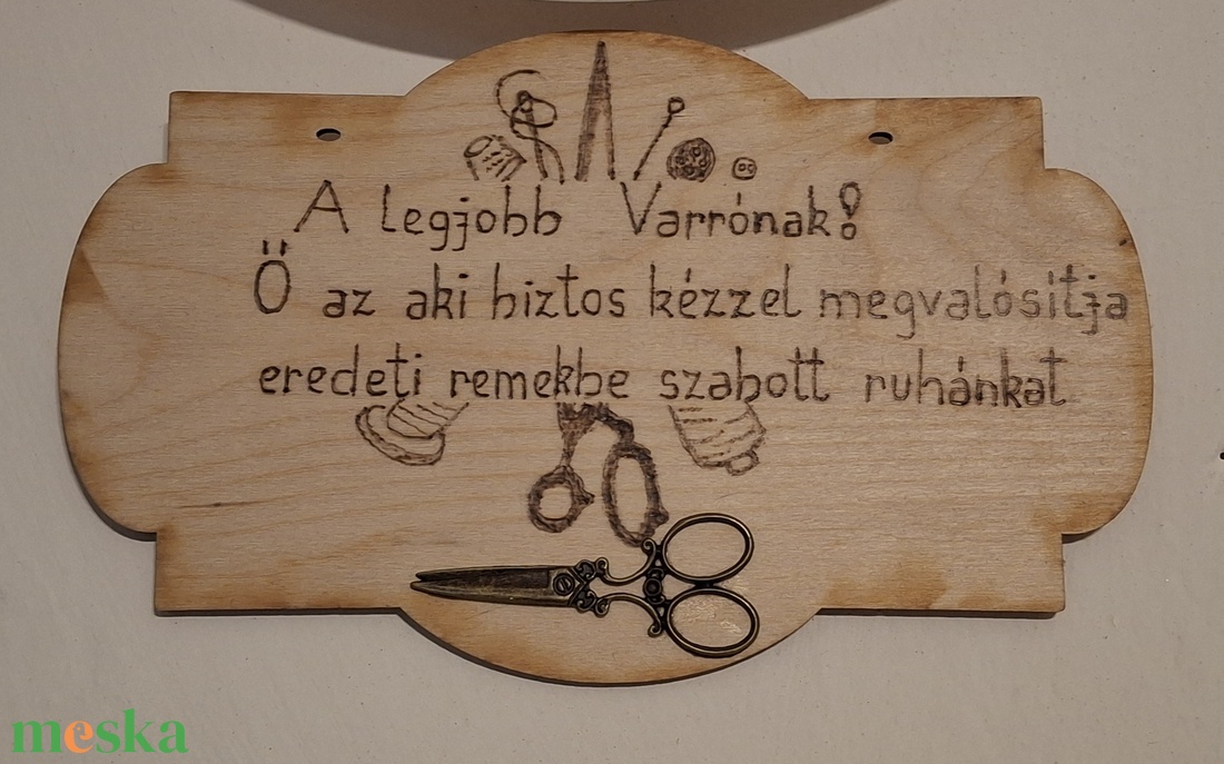 Köszönő tábla a legjobb varrónak - otthon & életmód - dekoráció - kép & falikép - táblakép - Meska.hu