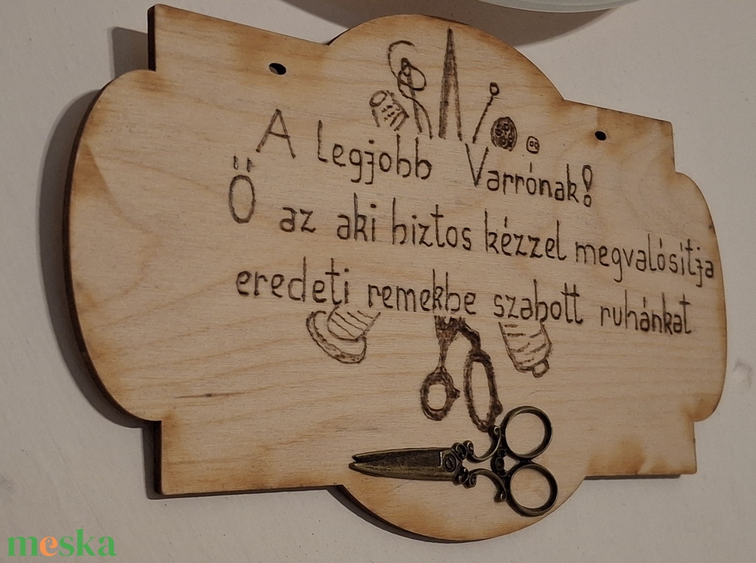 Köszönő tábla a legjobb varrónak - otthon & életmód - dekoráció - kép & falikép - táblakép - Meska.hu
