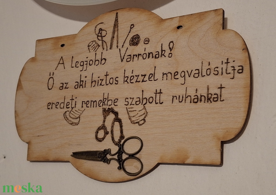 Köszönő tábla a legjobb varrónak - otthon & életmód - dekoráció - kép & falikép - táblakép - Meska.hu