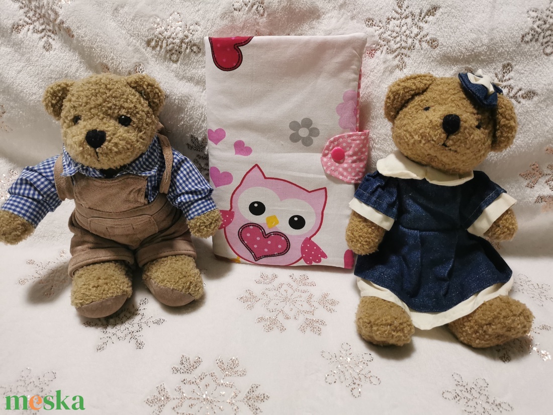 Baglyos egészségügyi kis könyv borító - otthon & életmód - papír, írószer - könyv- és füzetborító - Meska.hu