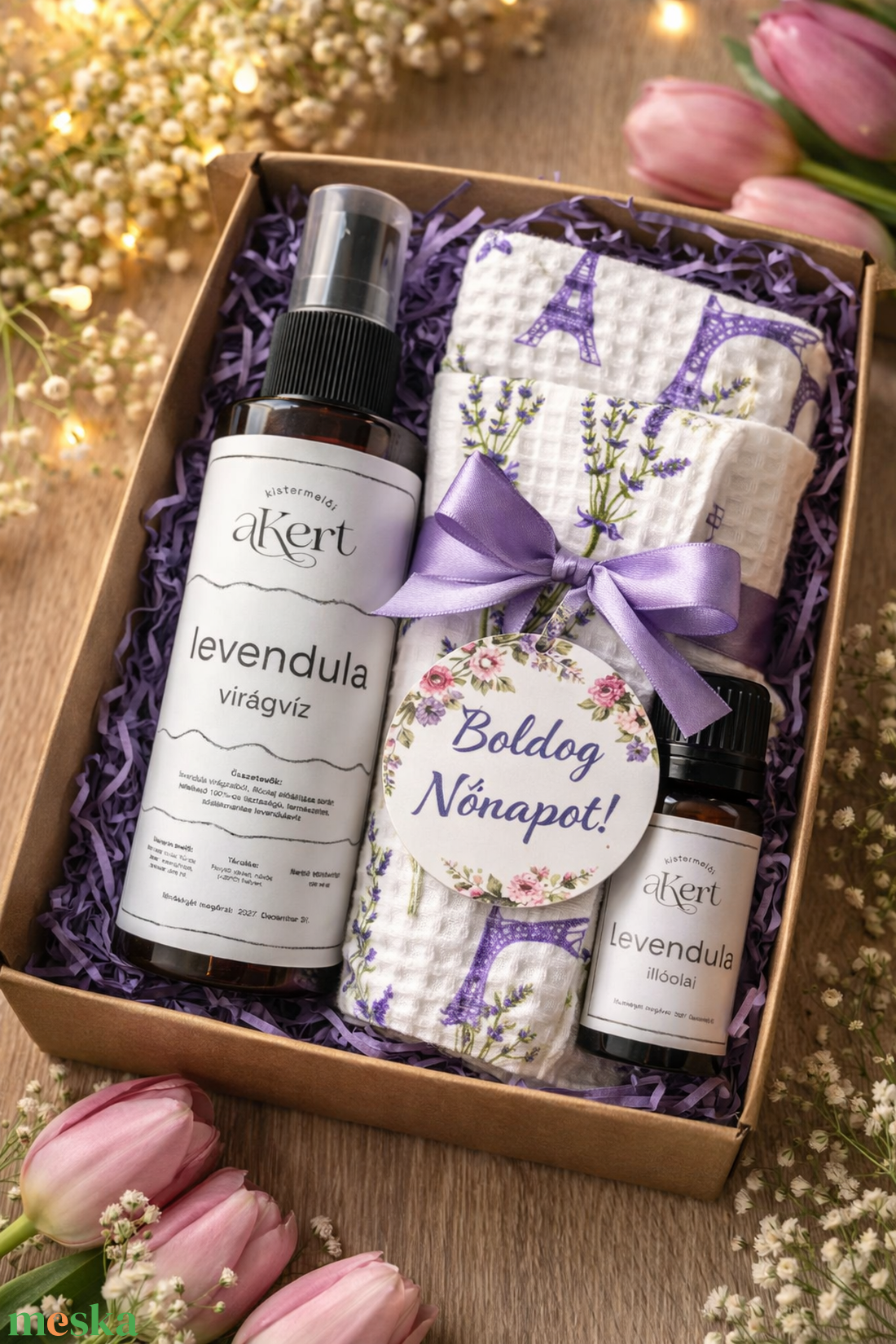 Levendulás Arcrituálé � ajándékdoboz  Nőnapra - szépségápolás - levendulavíz - Meska.hu
