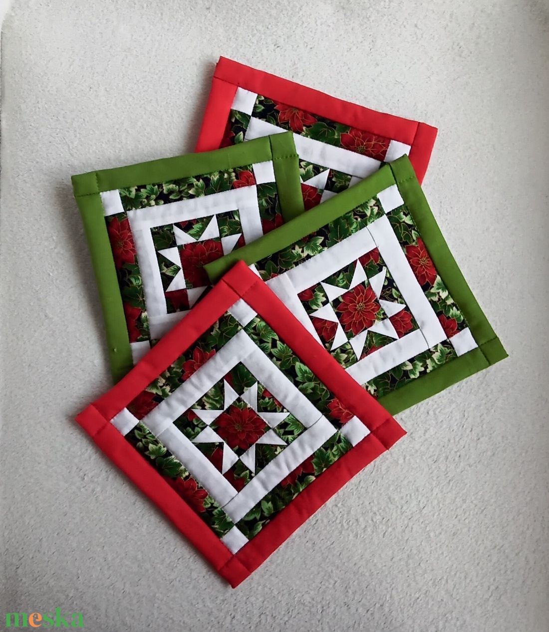 Patchwork poháralátét karácsonyi mintával - otthon & életmód - konyhafelszerelés, tálalás - tálalás - terítő - Meska.hu Patchwork poháralátét karácsonyi mintával - otthon & életmód - konyhafelszerelés, tálalás - tálalás - terítő - Meska.hu