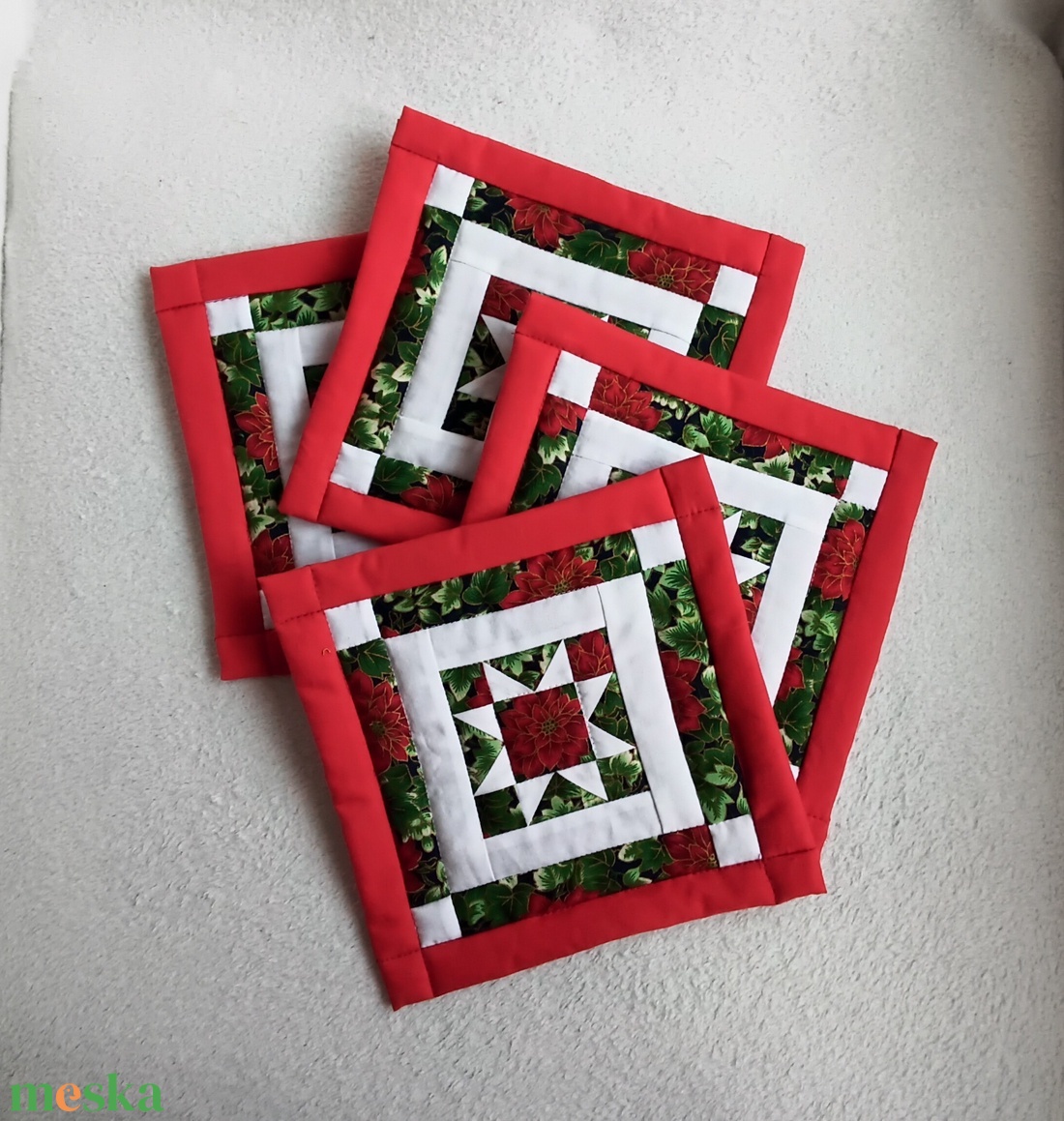 Patchwork poháralátét karácsonyi mintával - otthon & életmód - konyhafelszerelés, tálalás - tálalás - terítő - Meska.hu Patchwork poháralátét karácsonyi mintával - otthon & életmód - konyhafelszerelés, tálalás - tálalás - terítő - Meska.hu