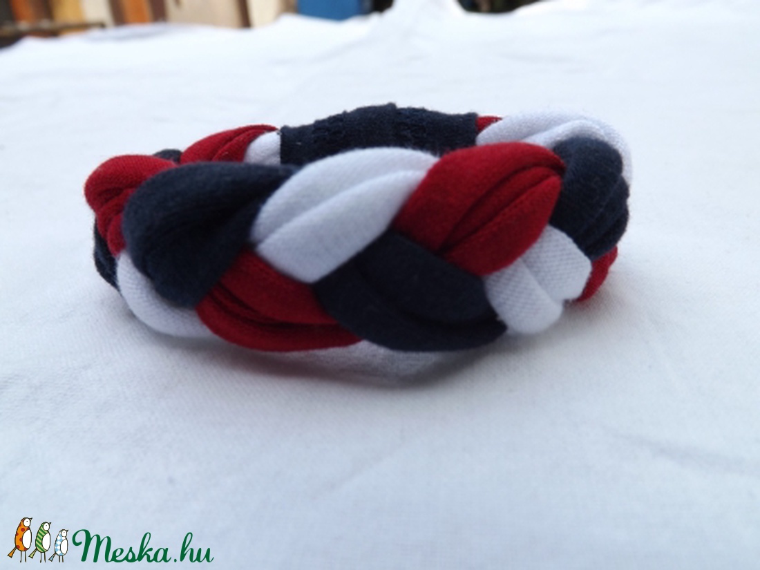 Matróz textil nyaklánc és karkötő szett - - Meska.hu Matróz textil nyaklánc és karkötő szett - - Meska.hu